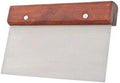 FSE 373-EQ-365311 Stainless Steel Dough Scraper with Wood Handle, 6" x