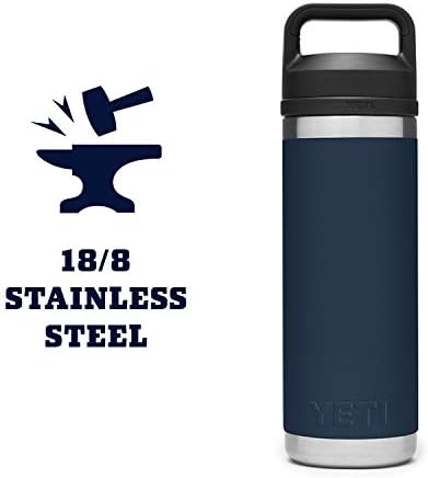 YETI Rambler 18 oz Bottle, Vacuum Insulated, Stainless Steel with Chug