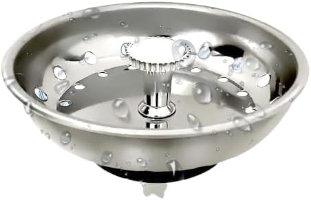Kitchen Sink Drain Strainer 2 Pack of Stopper Combo Basket Replacement