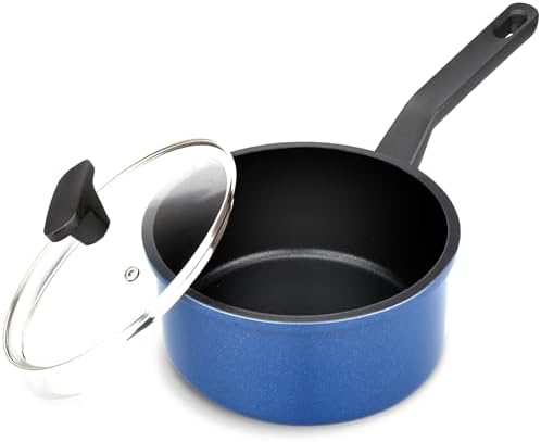 Nonstick Sauce Pan with Lid,1.5QT small pot, PFOA Free,Kitchen Pots