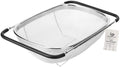 ZDRongZhen Over-Sink Colander Strainer Basket, Stainless Steel