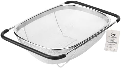 ZDRongZhen Over-Sink Colander Strainer Basket, Stainless Steel