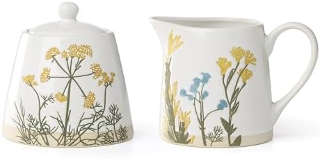Lenox Wildflowers Stoneware Sugar and Creamer Set