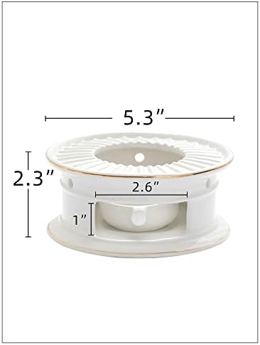CHENP.HMC Teapot Warmer, Ceramic Tea Warmer with Tealight