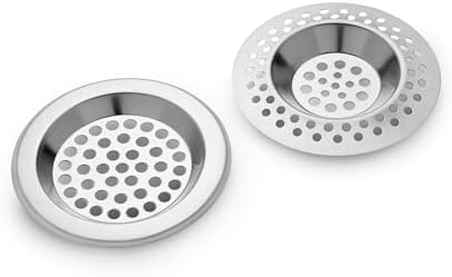 Shower Drain Hair Catchers - Bathtub Drain Covers 2 Pcs - Hair