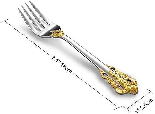 KEAWELL Luxury 4-Piece 18/10 Stainless Steel Salad Fork Set
