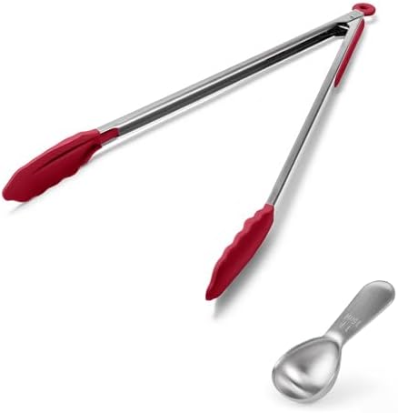 Doosu Kitchen Food Tong, 16 Inch, Red