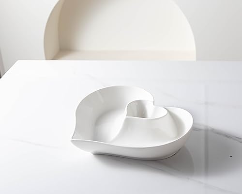 Porcelain Chip and Dip Serving Set,Perfect for Chips and Dip, Veggies