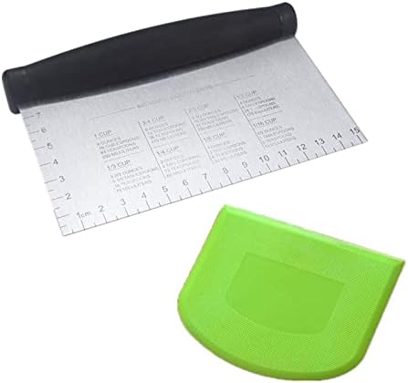 Dough Scraper Set, 2Pcs Pastry Baking Bench Dough Scraper, Versatile