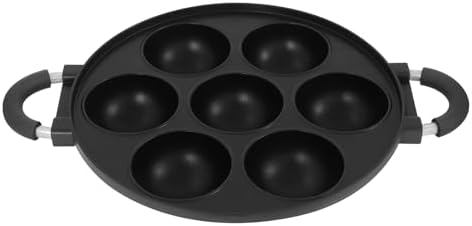 7-Hole Professional Cake Cooking Pan, Cast Iron Non-Stick Omelette Pan