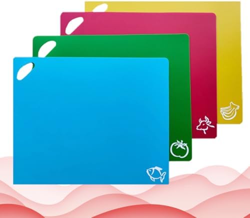 4 Pcs PP Cutting Board Set for Kitchen Vegetables Meat