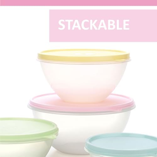 Food Storage Containers with Lids Set of 4 - 60oz, 40oz, 27oz, 13oz