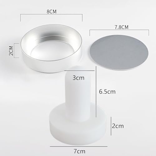 Mini Round Tart Pan with Removable Bottom, 3.15 Inch Nonstick Baking