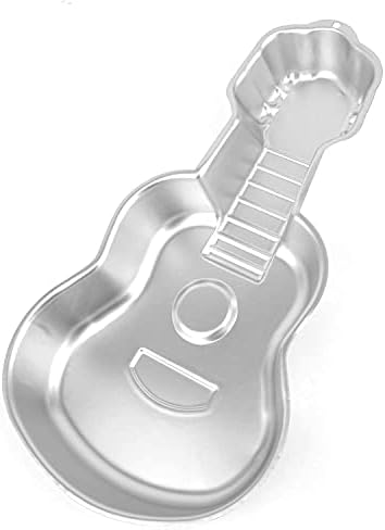 Guitar Shaped Cake Pan, Aluminum 3D Birthday Cake Mold Baking Mould