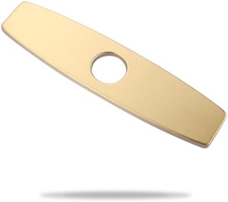 Brushed Gold Pop Up Drain with Overflow and 9.6 Inch Sink Hole Cover