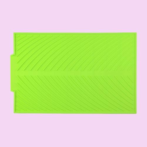 Silicone Drying Mat Foldable Heat Resistant Dish Draining Pad Green