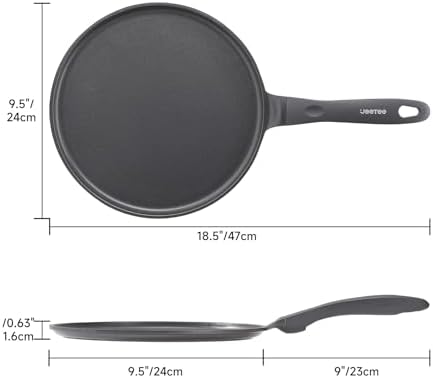 JEETEE Nonstick Crepe Pan, 9.5 Inch Titanium Pancake Pan