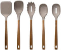 Silicone Kitchen Utensil Set, 5-Piece Brown