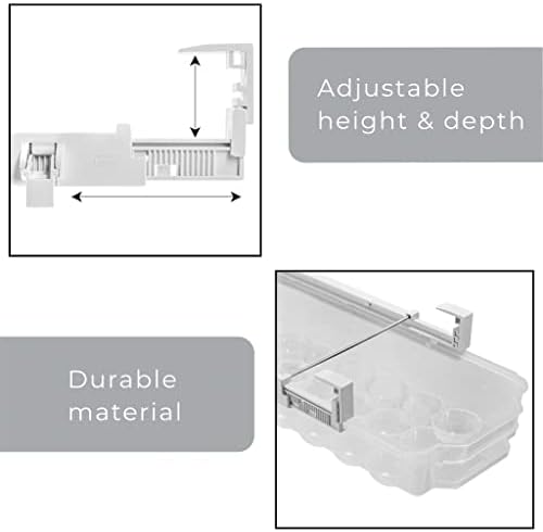 Adjustable Sliding Egg Drawer, Holds 18 Eggs, Clear