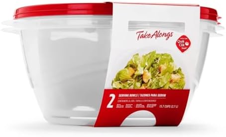 TakeAlongs Serving Bowl Food Storage Containers, 15.7 Cup, 2 Count