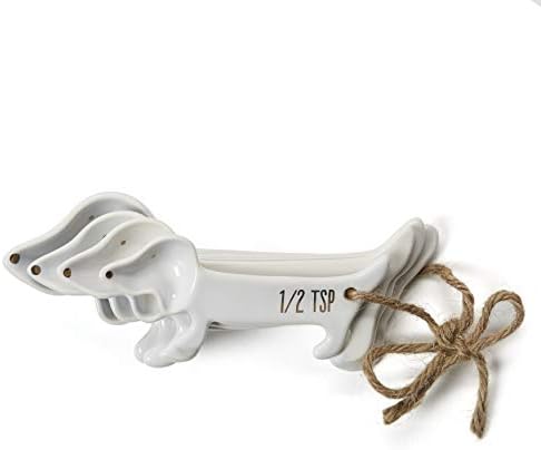 VOTUM Dachshund Measuring Spoons, Ceramic, Set of 4, Dog Lover Gifts