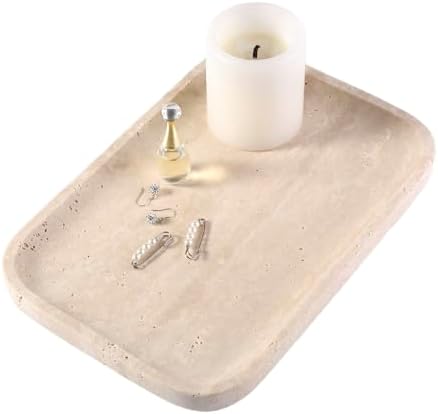 Marble Vanity Tray, Beige Stone