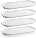 Ceramic Oval Serving Platters Set of 4, 13 Inch Long Serving Trays for