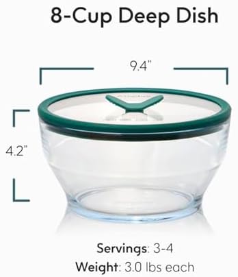 Anyday 8 Cup Glass Microwave Pasta Cooker