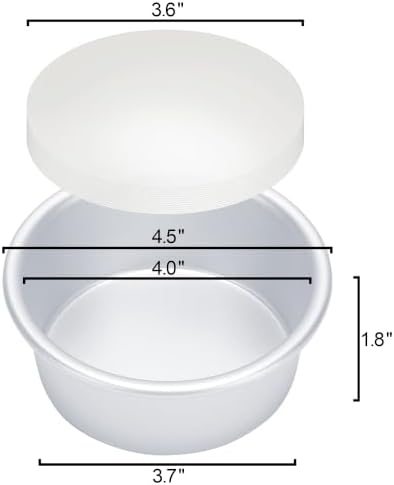 4 Inch Cake Pan Set of 8, Aluminum Mini Cake Pans w/ 100PCS Parchment