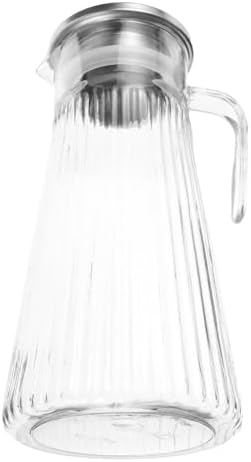 Water Pitcher 50 Oz Stainless Steel Lid with Handle
