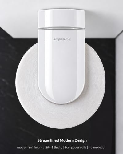 simpletome ONE Hand White Paper Towel Holder
