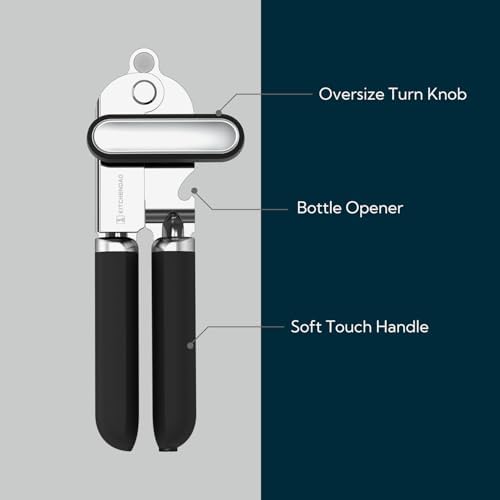 KITCHENDAO Manual Can Opener, Super Sharp Sandvik 12C27 Blade