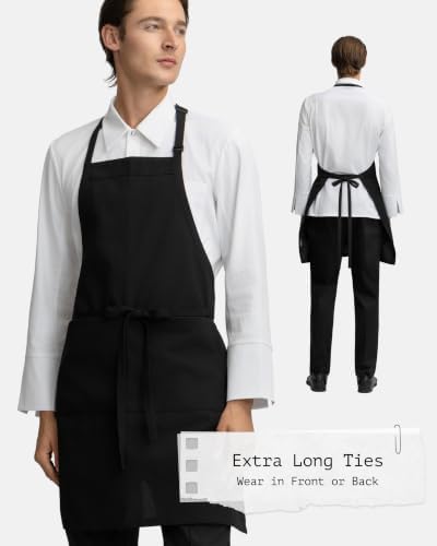 Kitchen Apron with 2 Pockets & Adjustable Neck Strap