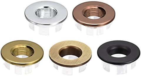 uxcell Sink Trim Overflow Cover, Sink Overflow Rings Bathroom Kitchen