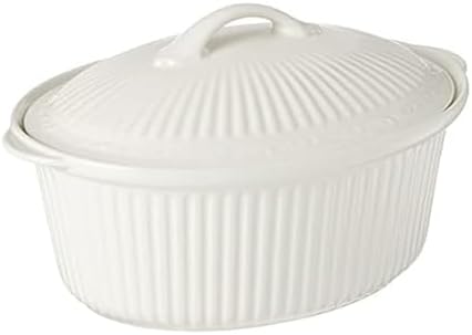 Mikasa Italian Countryside Oval Casserole Dish with Lid, 1.5-Quart
