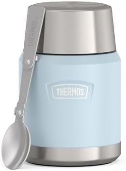 THERMOS ICON Stainless Steel Food Jar with Spoon, 16 Ounce, Glacier