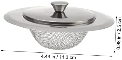 Stainless Steel Sink Strainer with Cover, Stopper, Drain Filter