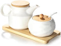 Ceramic Sugar and Creamer Set,12oz Cream Pitcher&7.5oz Sugar Bowl with