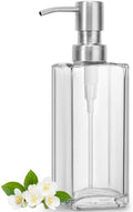 GMISUN Glass Soap Dispenser with Stainless Steel Pump, Clear Hand Soap