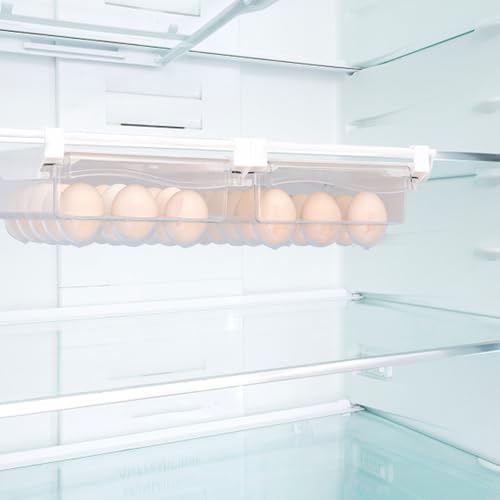 Fridge Egg Holder Drawer Storage Box, ABS PET Organizer
