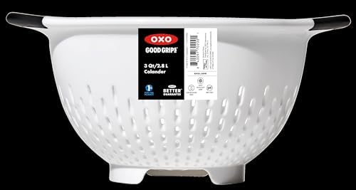 OXO Good Grips Plastic Strainer - 3 Qt Capacity, White