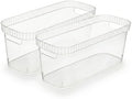 Tribello Narrow Storage Bins – Slim, Clear Plastic Storage Basket