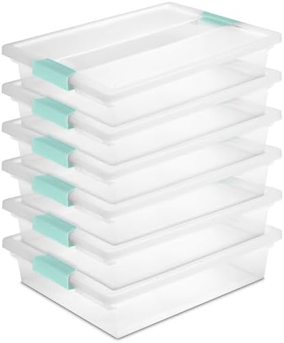 Sterilite Clip Box, Large, 6-Pack