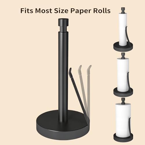 YUMORE 4.2lbs Paper Towel Holder, Black