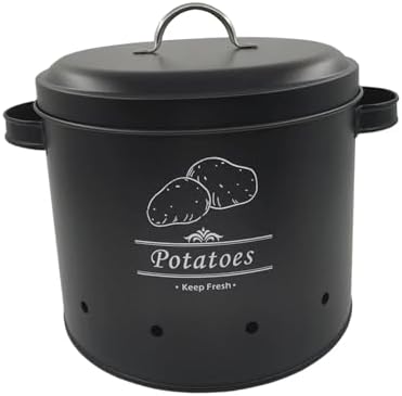 MagiDeal Metal Vintage Vegetables Storage Bin Farmhouse Storage Tin
