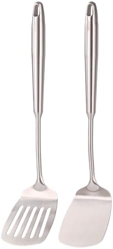 14.7″ Stainless Steel Slotted Spatulas Set