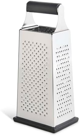 HIC Kitchen Professional Grater Zester, Stainless Steel, Non-Slip Base