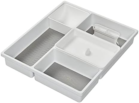Copco Draw Organizer, Four Piece, White With Gray Liner