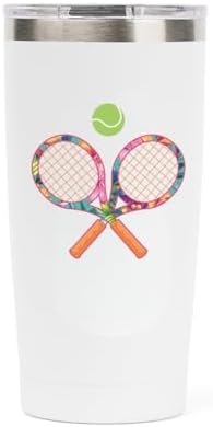 Tennis Gifts for Women - Insulated 20 oz Wine, Coffee Drink Tumbler