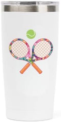 Tennis Gifts for Women - Insulated 20 oz Wine, Coffee Drink Tumbler